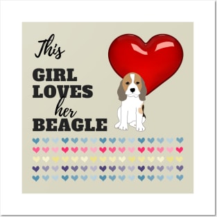 This Girl Loves Her Beagle Posters and Art